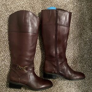 Brown knee boots